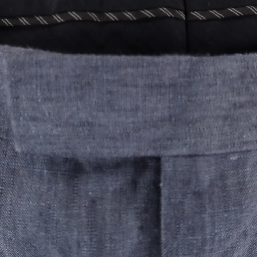 Banana Republic Pants Mens 38x32 Blue 100% Linen Hopsack Slim Breathable